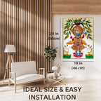 Lord Shrinathji Iron Metal Wall Décor (24x18in)