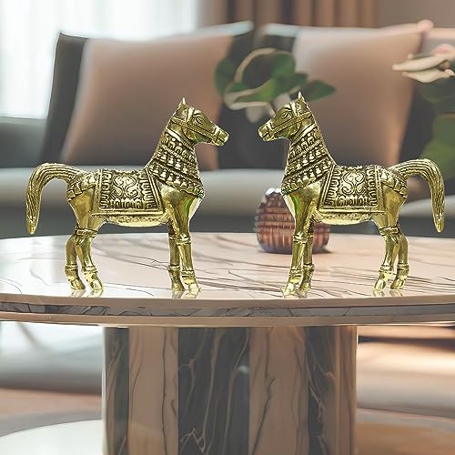 Set of 2 Brass Duck Figurines, Metal Decor Items for Living Room, Office Desk Paperweight