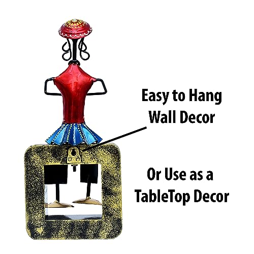 Musician Dolls Wall Hanging Metal Showpieces Handmade Iron Home Decor Tabletop Statues for Living Room