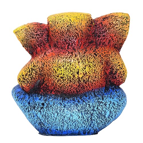 Ganesha Idol Shree Gajanand Ganpati Murti 6 inch Vinayak Poly Fibre Resin Statue for Home Temple, Living Room Decor
