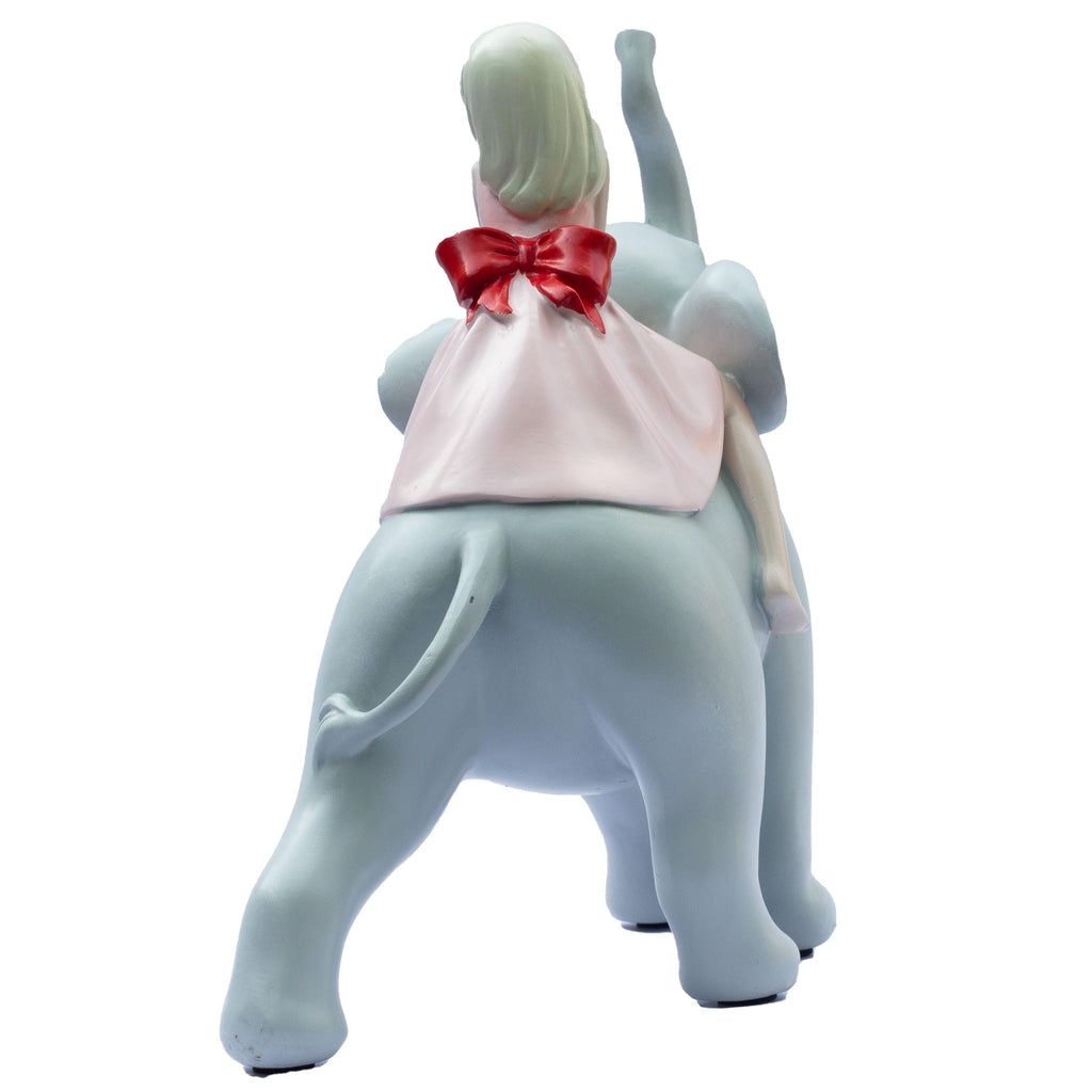 Adorable 8" Elephant & Girl Statue – Resin Tabletop Home Decor for Living Room, Showroom – Gift for Anniversary