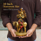 Govinda Gopala Statue, Lord Krishna and Cow Idol Showpiece