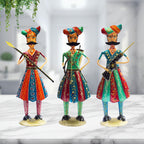 Maratha Warrior Showpiece Set of 3 – Premium Iron Tabletop Figurines, Indian Traditional Cultural Décor for Housewarming
