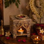 Marble Tealight Diffuser for Home Spa Office | 20 ml Oil & 4 Candles