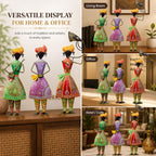 Turahi Tutari Musician Showpiece Set of 3 for Home Decor | 21 Inch Iron Metal Maharashtra Folk Artist Statue Set |