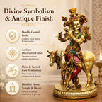 Govinda Gopala Statue, Lord Krishna and Cow Idol Showpiece