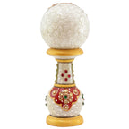 Table Clock Decorative Showpiece Rajasthani Fine Meenakari Work Marble Clock Home Decor for Study Table, Work Desk