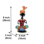 Rajasthani Musicians Showpiece Set of 3 Tribal Musicians Iron Statue Table Decoration Item for Living Room, Home