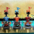 Rajasthani Musicians Showpiece Set of 3 Tribal Musicians Iron Statue Table Decoration Item for Living Room, Home, Office, Gifts