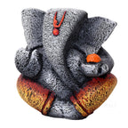 Ganesha Idol Shree Gajanand Ganpati Murti 6 inch Vinayak Poly Fibre Resin Statue for Home Temple, Living Room Decor