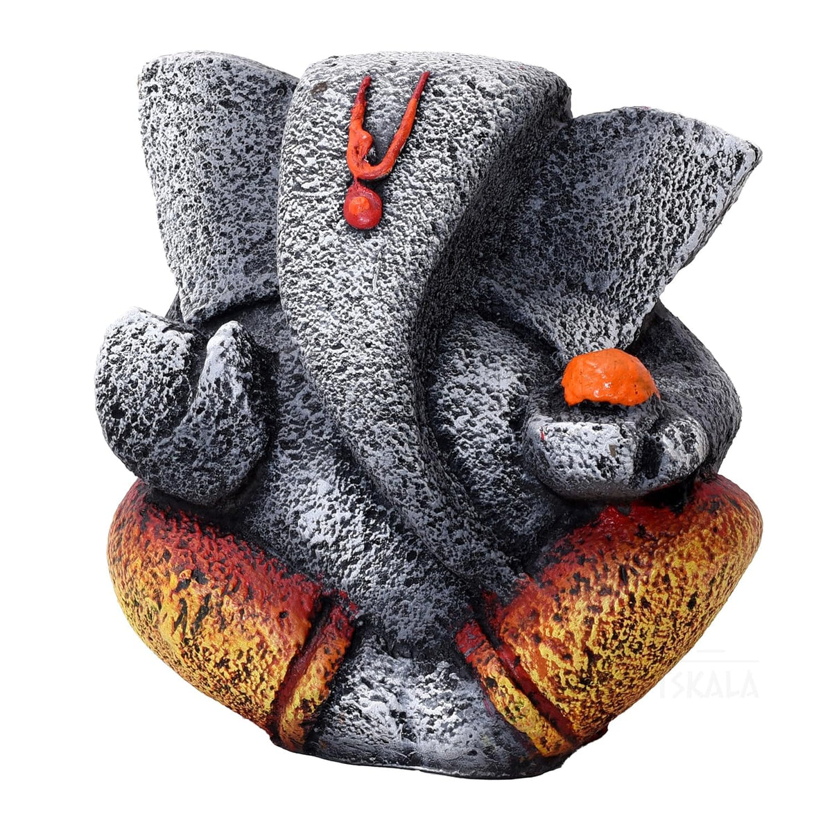 Ganesha Idol Shree Gajanand Ganpati Murti 6 inch Vinayak Poly Fibre Resin Statue for Home Temple, Living Room Decor