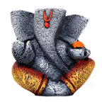 Ganesha Idol Shree Gajanand Ganpati Murti 6 inch Vinayak Poly Fibre Resin Statue for Home Temple, Living Room Decor