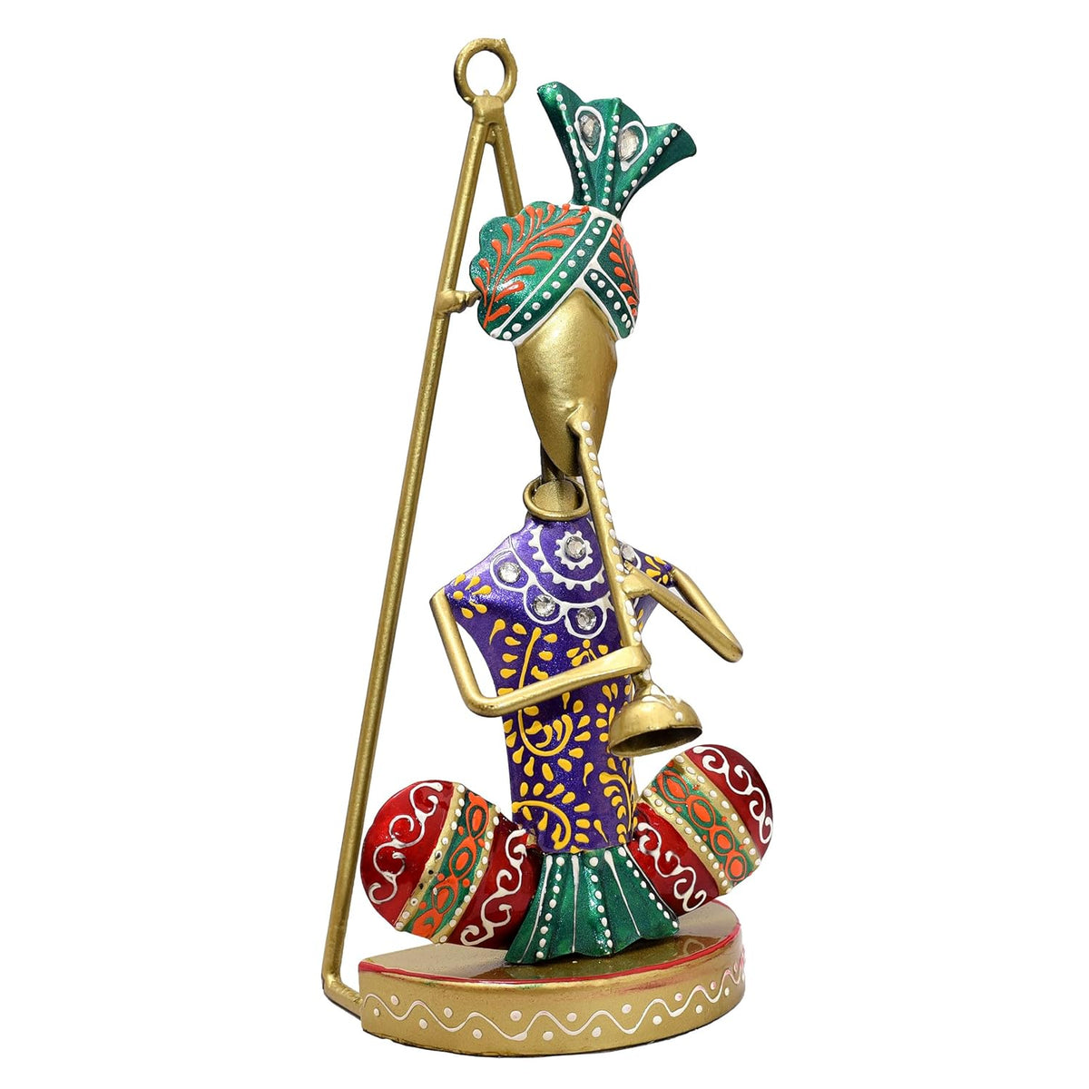 Traditional Musicians (Set of 3) Tabletop/Wall Hanging Metal Wall Decor Statues for Living Room
