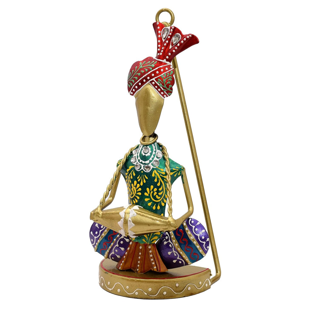 Traditional Musicians (Set of 3) Tabletop/Wall Hanging Metal Wall Decor Statues for Living Room
