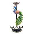 Illuminate Your Space with Elegant Tealight Candle Holder - Decorative Peacock Four Candle Holder (Design 1)