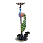 Illuminate Your Space with Elegant Tealight Candle Holder – Decorative Peacock Four Candle Holder (Design 1)