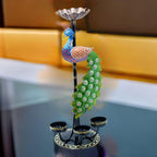 Illuminate Your Space with Elegant Tealight Candle Holder – Decorative Peacock Four Candle Holder (Design 1)