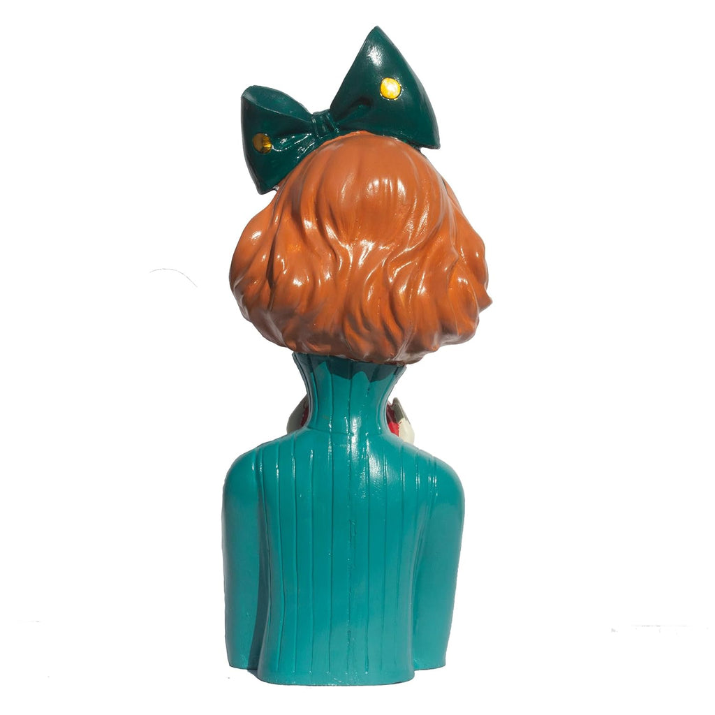 Elegant Resin Girl Figurine with Apple