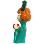Elegant Resin Girl Figurine with Apple