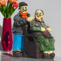 Enduring Companionship Polyresin Elderly Couple Figurine - Nostalgic Heartwarming Home Decor Showpiece for Living Room, Study Table, Gift (Dada Dadi 1)