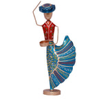 Colorful Dancers Iron Showpiece with Tealight Candle Holder – Decorative Figurine for Home