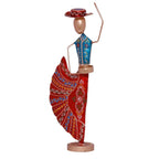 Colorful Dancers Iron Showpiece with Tealight Candle Holder – Decorative Figurine for Home