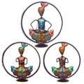Ethnic Rajasthani Musicians Figurine Set - Iron Hand-Painted Home Decor - Ideal for Wedding, Anniversary & Housewarming Gifts - Vibrant Tabletop Wall Hanging Showcase (Framed)