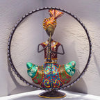 Ethnic Rajasthani Musicians Figurine Set – Iron Hand-Painted Home Decor – Ideal for Wedding
