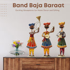 Exquisite Handcrafted Rajasthani Band Baja Baraat Metal Showpieces
