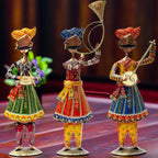 Exquisite Handcrafted Rajasthani Band Baja Baraat Metal Showpieces