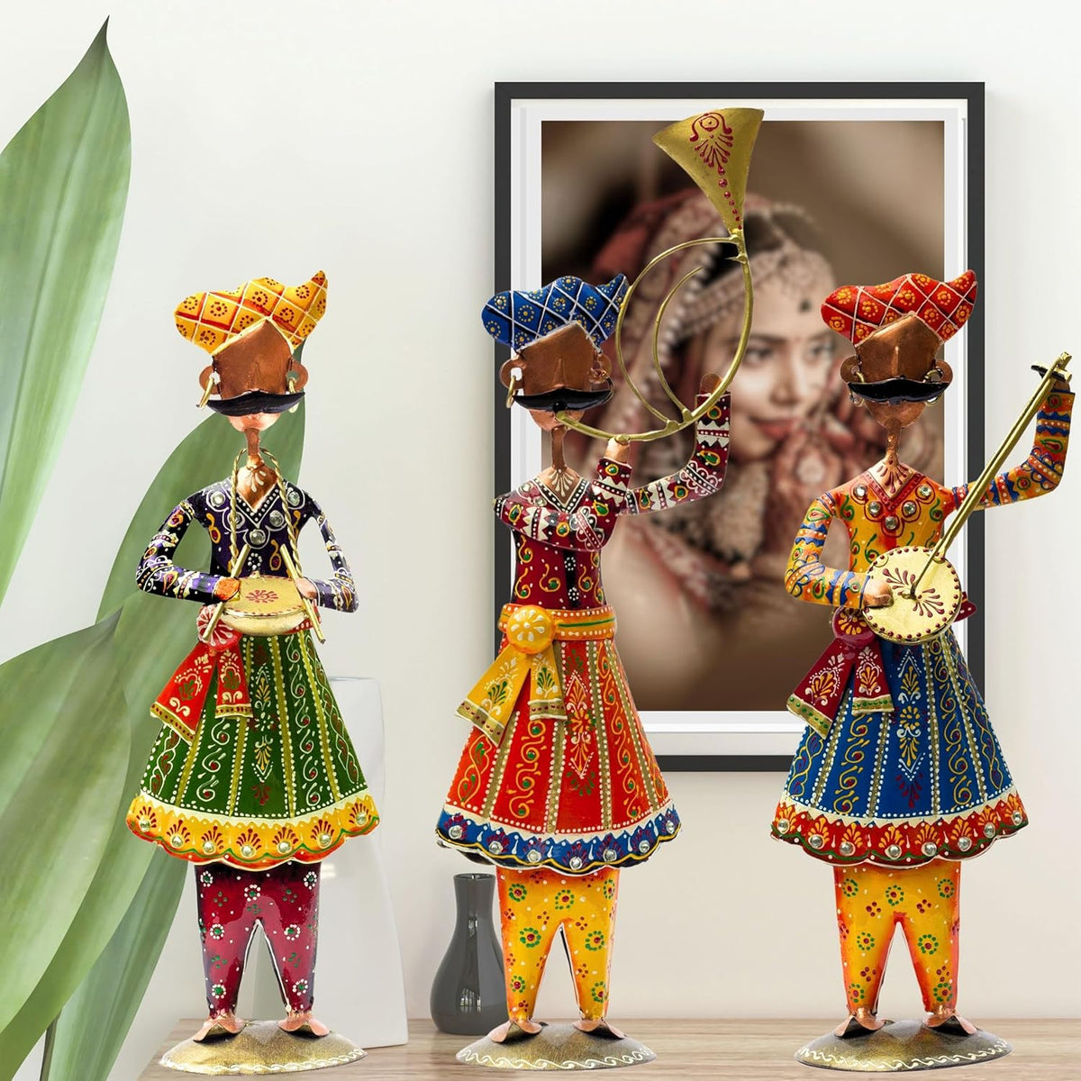 Exquisite Handcrafted Rajasthani Band Baja Baraat Metal Showpieces
