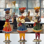 Exquisite Handcrafted Rajasthani Band Baja Baraat Metal Showpieces