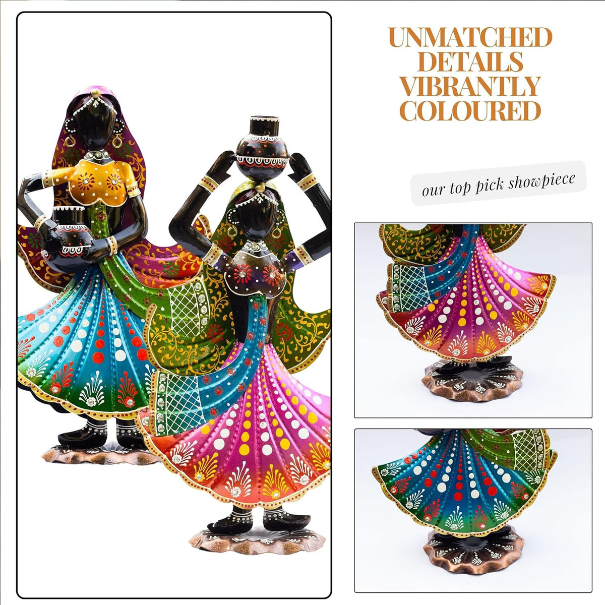 Handcrafted Rajasthani Ethnic Village Girl Dolls Figurine