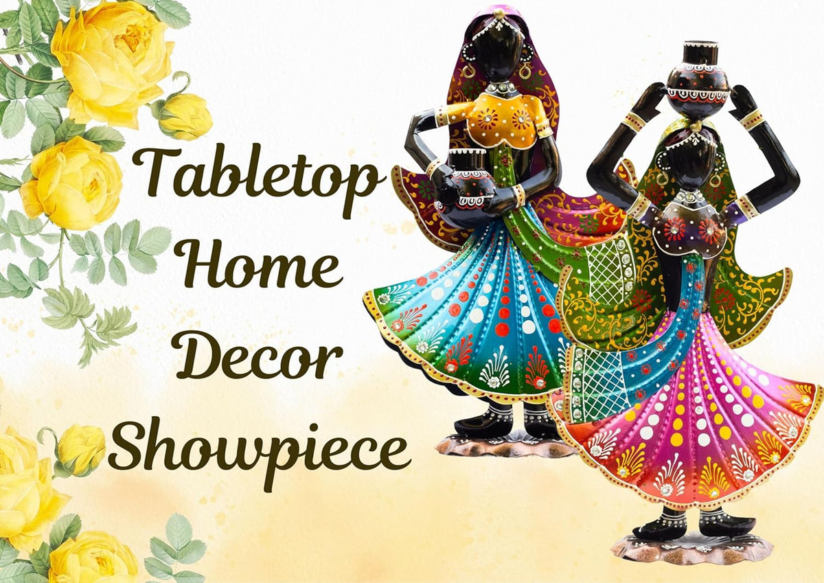 Handcrafted Rajasthani Ethnic Village Girl Dolls Figurine