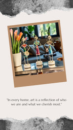 Small Cute 7.5 inch Metal Musician Dolls for Living Room Decor, Tabletop Home Decor Showpiece Item