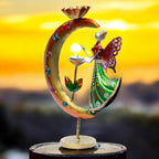 Elegant Angel Tealight Candle Holder. Decorative Two Candle Handmade Iron Showpiece for Living Room, Table, Patio