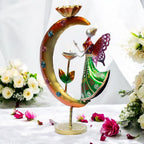 Elegant Angel Tealight Candle Holder. Decorative Two Candle Handmade Iron Showpiece for Living Room, Table, Patio
