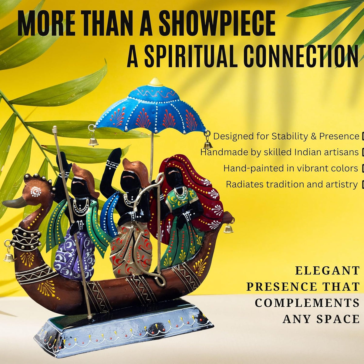 Iron Kewat Showpiece, Ramcharitmanas Inspired Spiritual Table Decor, Mythology Figurine Devotional Gift for Living Room