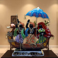 Iron Kewat Showpiece, Ramcharitmanas Inspired Spiritual Table Decor, Mythology Figurine Devotional Gift for Living Room, Housewarming – 12x12 Inch