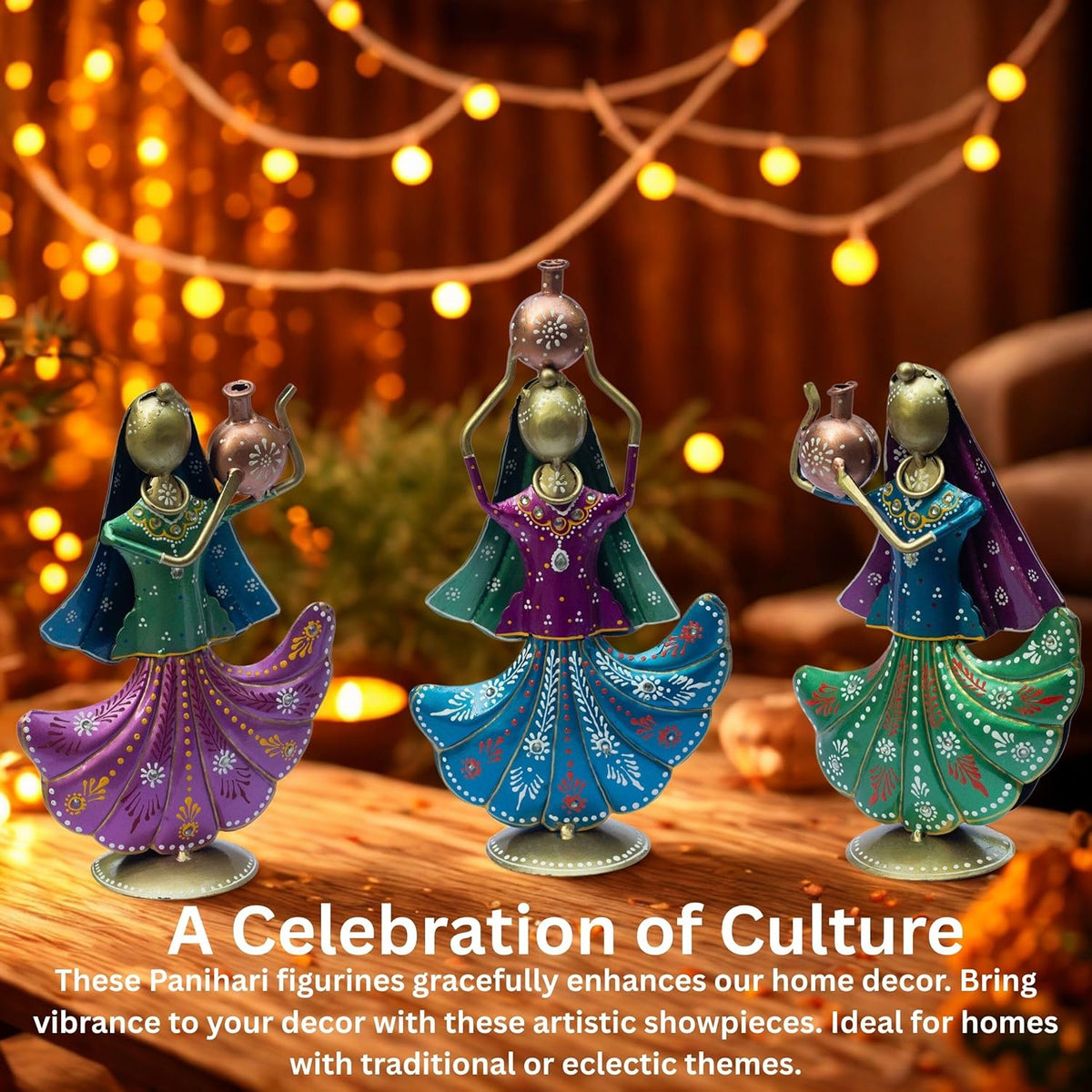 Set of 3 Panihari Village Girl Figurines
