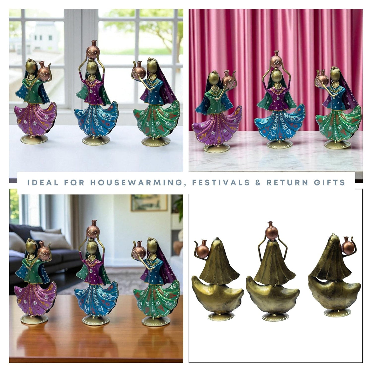 Set of 3 Panihari Village Girl Figurines