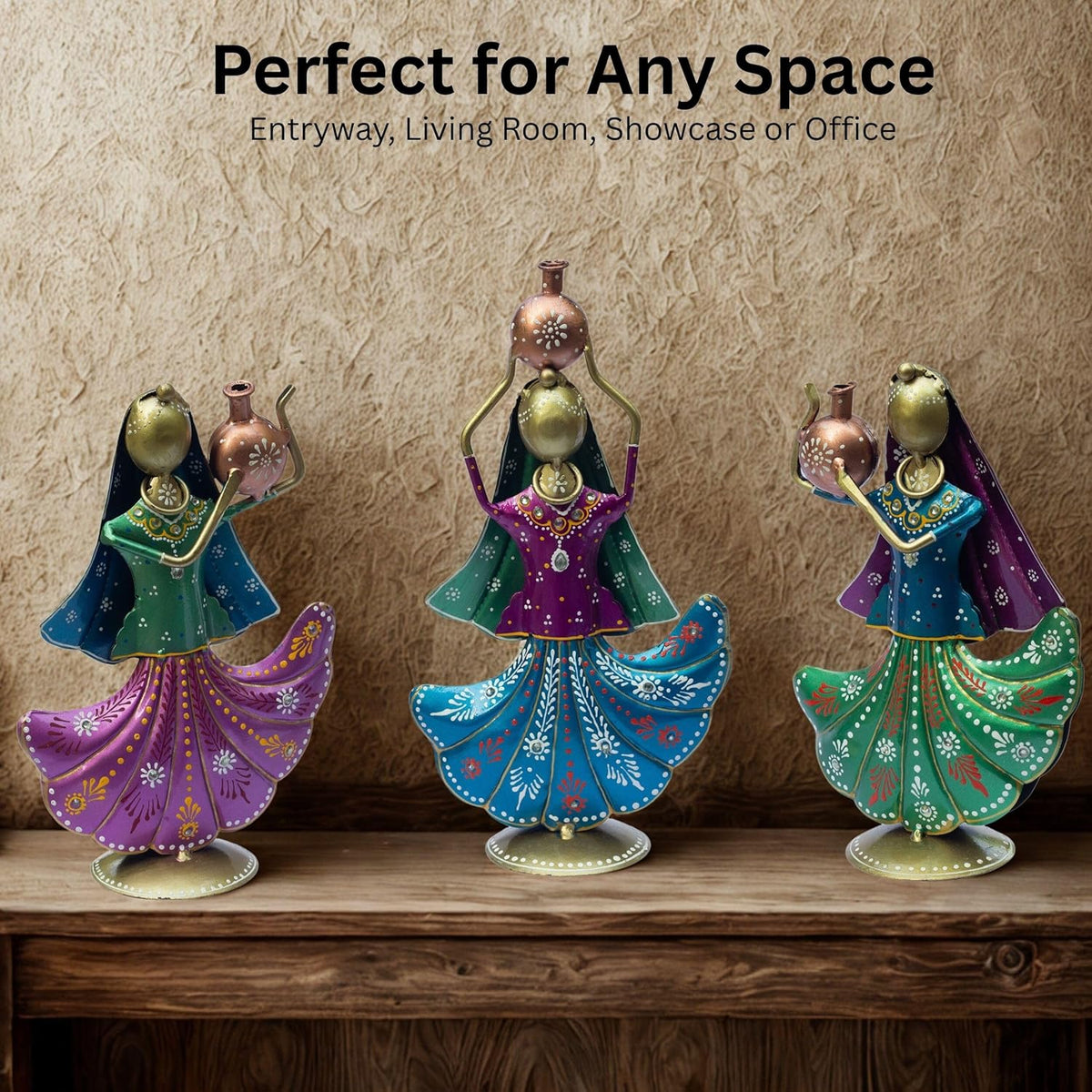 Set of 3 Panihari Village Girl Figurines