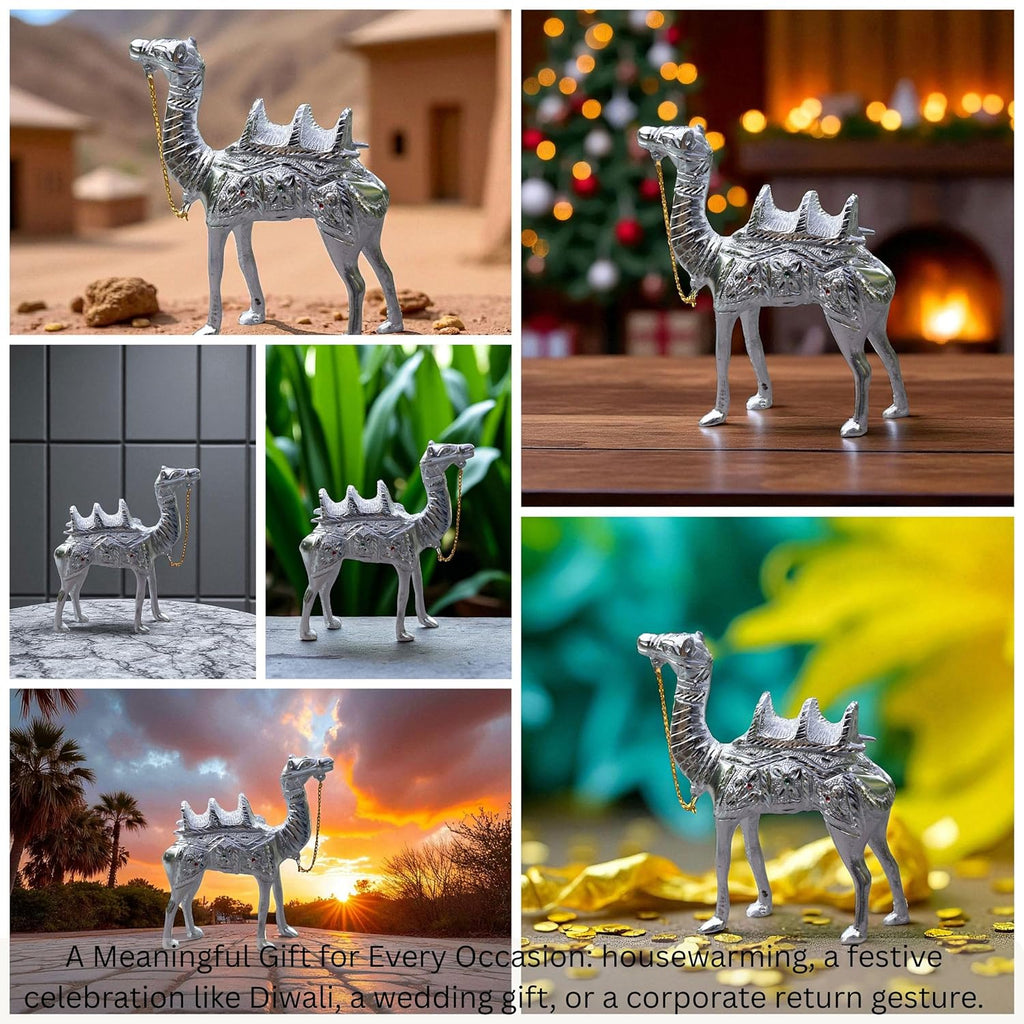 White Metal Camel Showpiece