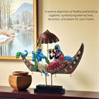 Radha Krishna on Boat Showpiece