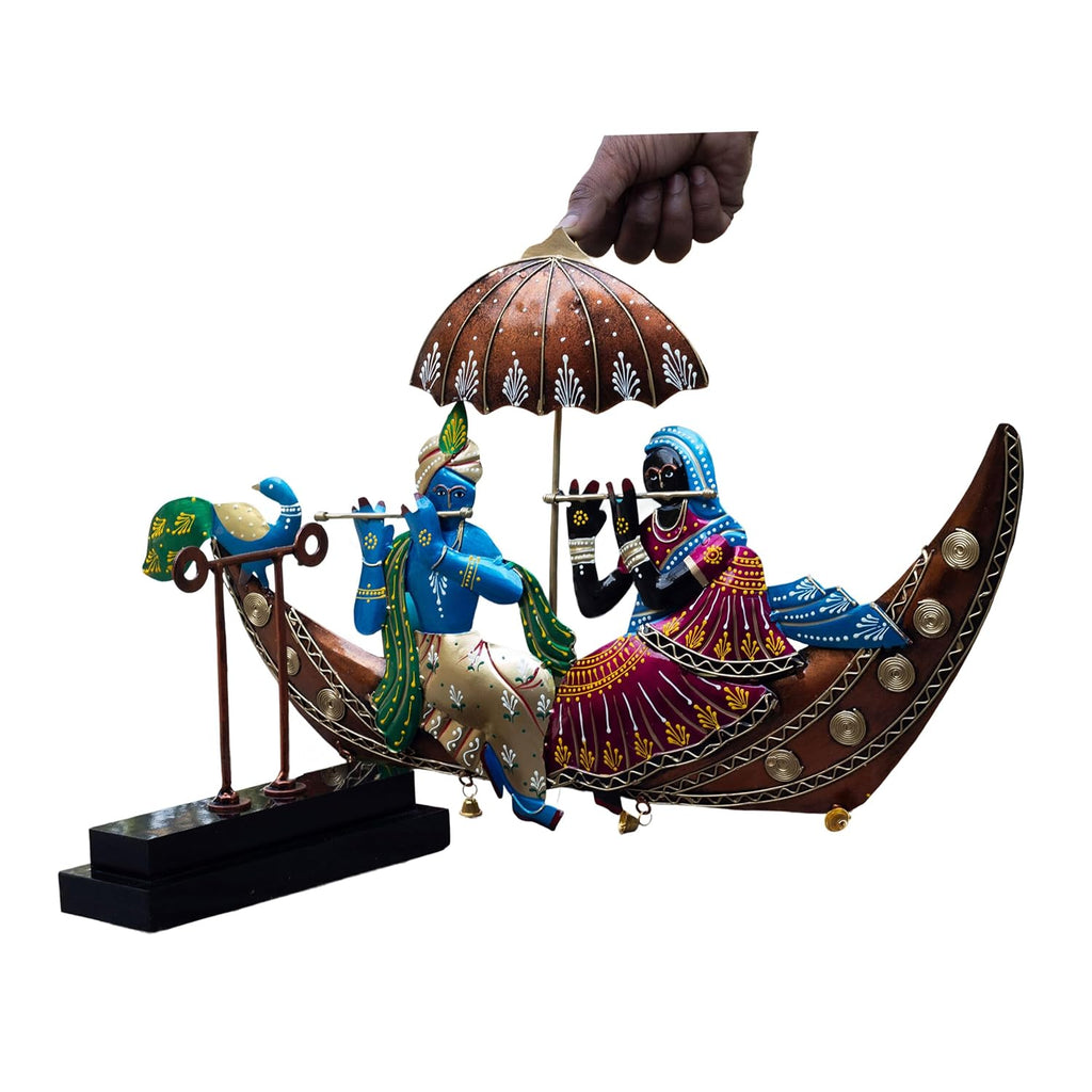 Radha Krishna on Boat Showpiece