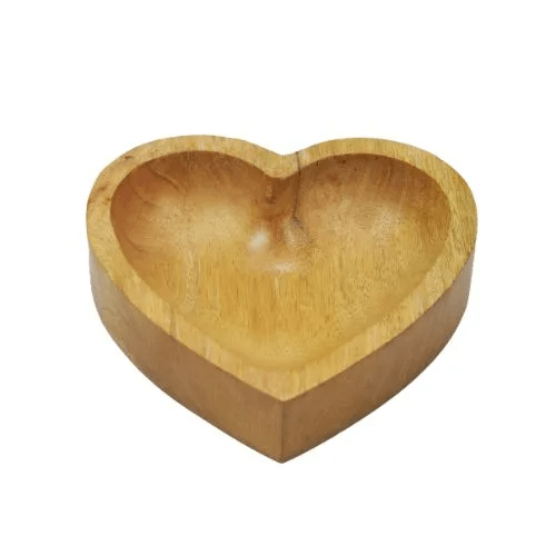 Mango Wood Heart Shaped Jewelry Tray | Trinket Dish for Rings, Earrings & Keys