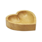 Mango Wood Heart Shaped Jewelry Tray | Trinket Dish for Rings, Earrings & Keys