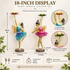 Fairy Tealight Candle Holder Set of 2 | Iron Decorative Candle Stand for Home Decor