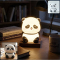 Cute panda night light lamp in soft glow for kids' room