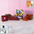 32-piece colorful magnetic building tiles set for STEM building activities